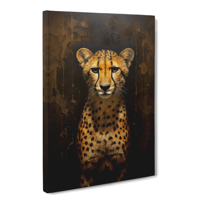 Cheetah Contemporary No.2 - No Frame Print, 76cm H x 50cm W x 3cm D