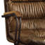 Chaise de bureau vintage pivotante avec roulettes Whiskey