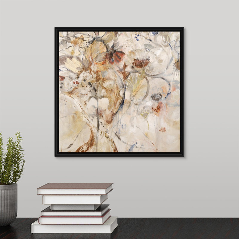 « epiphany », peinture sur toile, H 13,7 po x l 13,7 po x P 1,75 po, Cadre flottant noir