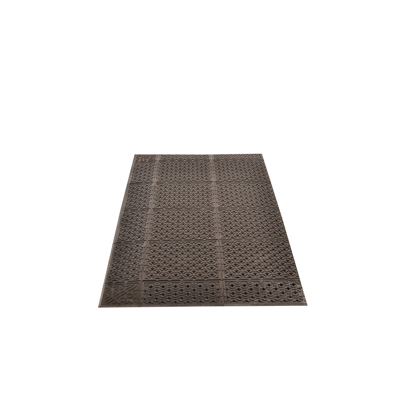 Tapis utilitaire Cushion-Lok, Noir, Rectangle 2 pi 6 po x 5 pi