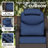 Adcox 4-Person Outdoor PE Wiker Swivel Chairs Set With Double-sided Patio Umbrella,Headrests,Side Tables & Blue Cushions-1946944926