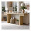 Console très large en placage de bois véritable de 66 po, canapé minimaliste derrière le canapé pour le vestibule, le couloir, le salon, le bureau à domicile, chêne vieilli-323372402