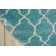 Bertrande Geometric Aqua Area Rug