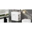 Meuble-lavabo mural de 21,8 po Volk avec conception murale, lavabo en céramique facile à nettoyer, rangement sous le lavabo, tablettes réglables à 2 niveaux et porte-papier hygiénique, blanc, finition peinte, un paquet-121074232