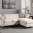 Beige Fabric Reversible Sectional Sofa (Sectional)