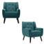 Jaqueze Upholstered Polyester Tufted Square Arm Accent chair-1208533515