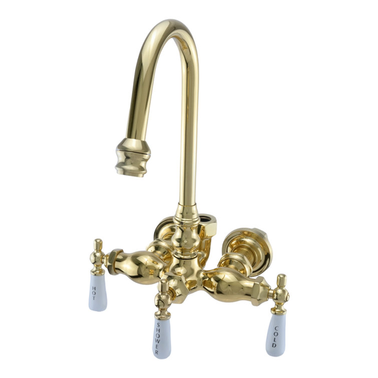 P0400 Tub Faucet with Diverter Handle and Gooseneck Spout