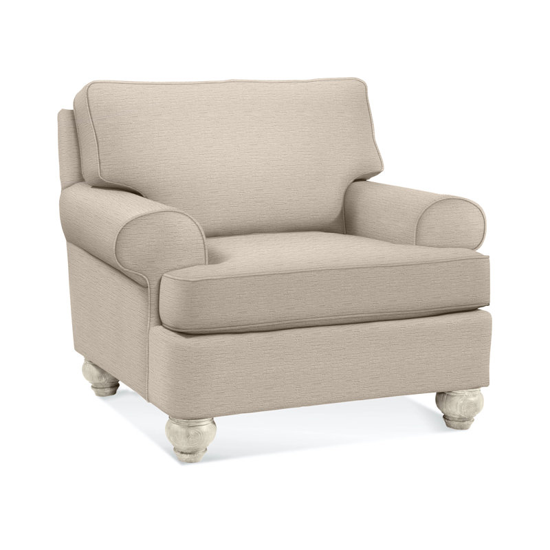 Artisan Landing Upholstered Armchair, Hatteras, Blue Chenille/Velvet Solid; 0913-61