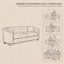 Canapé Chesterfield de 77 pouces avec dossier capitonné, garniture cloutée et coussins amovibles-929117153