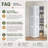 72" x 80" Solid Manufactured Wood 72"W X 77"H Solid Core Shaker Double Bi-Fold Door With Installation Hardware Kit-122487623