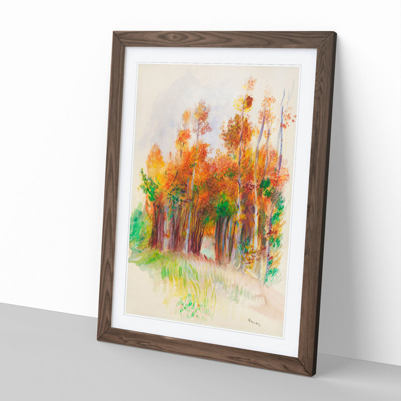 Grove of Trees by Pierre-Auguste Renoir - Framed Print, 48cm H x 36cm W x 2cm D, Walnut Framed