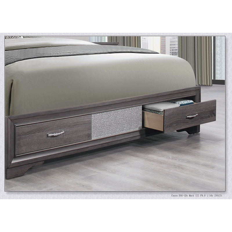 Ryder Sparkle Grey Bed, Queen