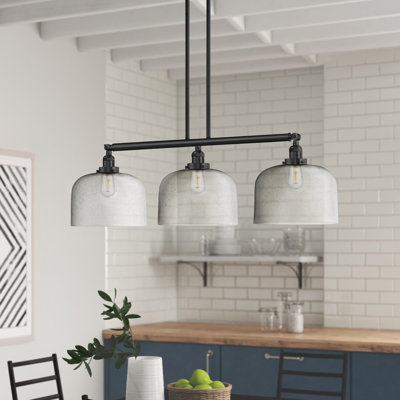 Bell - 3 Light 41" Stem Hung Island Light