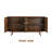  Sapa Mid-Century Modern Solid Wood Sideboard – 4-Door Accent Buffet Cabinet with Carved Geometric Fronts, for Living Room, Dining Room, or Entryway, Effortless Assembly-1953281873