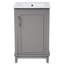 Petit meuble-lavabo moderne avec lavabo en céramique - Armoire pratique de 20 po de qualité, peu encombrante, finition élégante-37135051