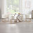 Upholstered Faux Leather Dining Chairs Modern Arm Chairs-2043675858-2043675857