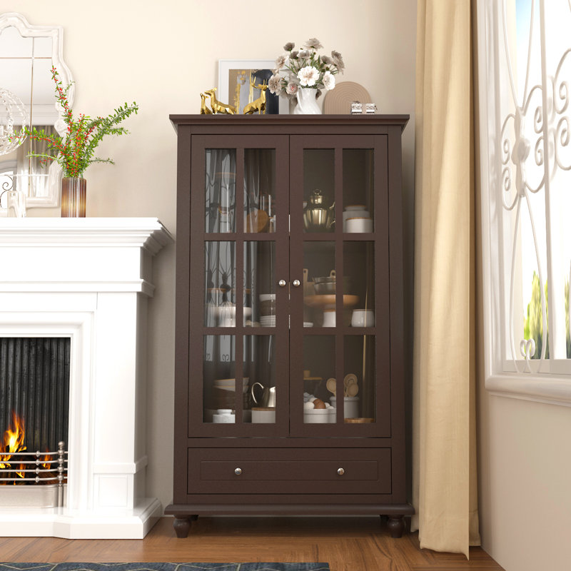 Emmagene China Cabinet, Reddish Brown