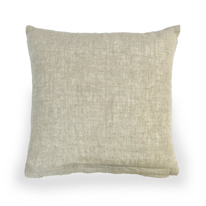  Coussin en lin à chevrons, Ivoire