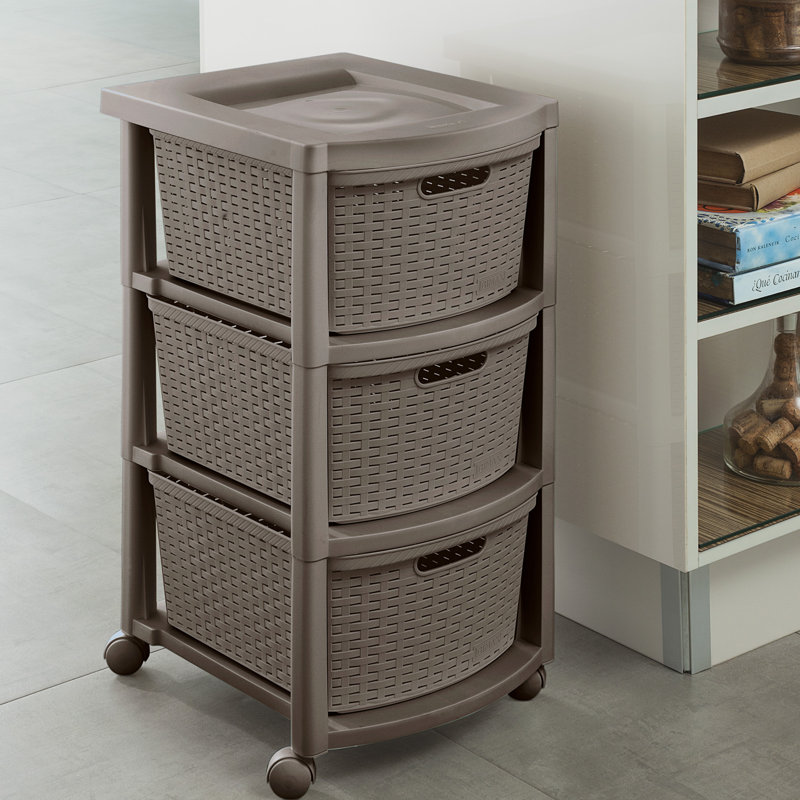 Commode 3 tiroirs Berrian, Moka