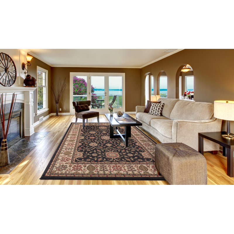 Tapis oriental à tissage plat Edmont, Rectangle 7 pi 10 po x 9 pi 10 po