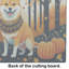 Grande planche à découper en verre Shiba Inu