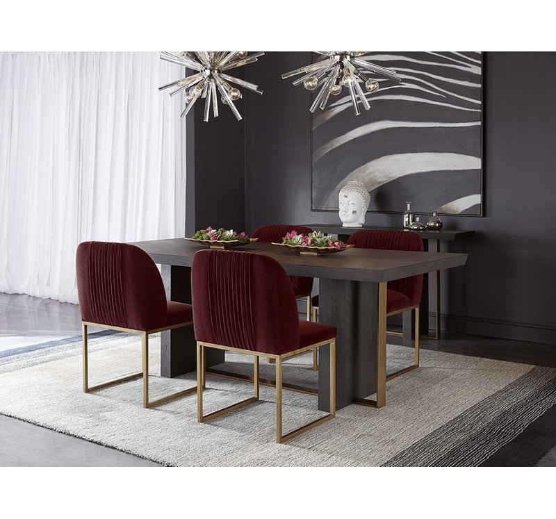 Nevin Upholstered Dining Chair, Gray