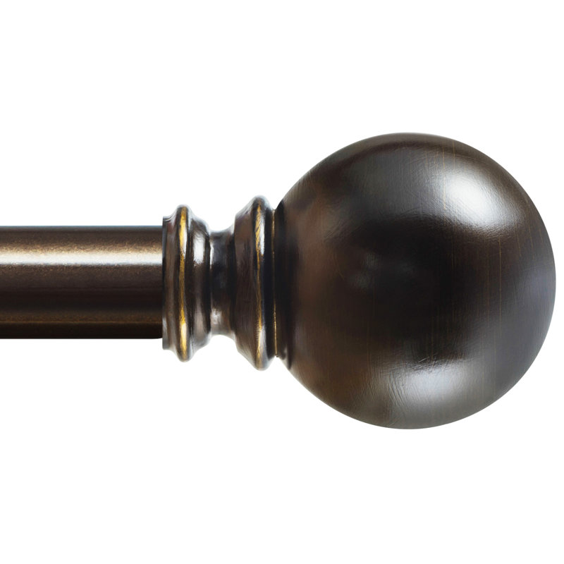 Tringle à rideaux simple réglable 1 po Domynique, 48" - 86", Bronze
