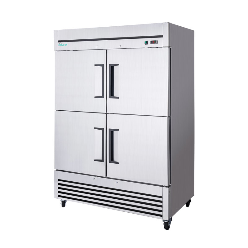 54" Commercial Reach-in Refrigerator - 44.5 Cu.Ft 4-Door Stainless Steel Fridge with Precise Temperature Control for Restaurant Kitchen, ETL Certified