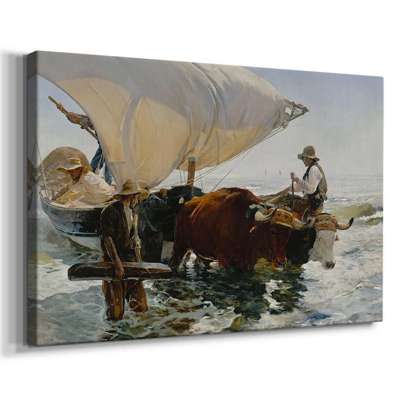 Le retour de la pêche (La vuelta de la pesca) - Jooa Sorolla - Toile tendue avec châssis - 1894, 18 x 27