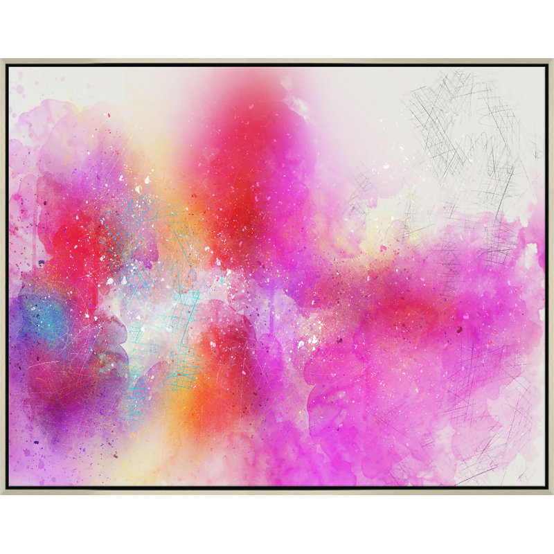 Colorful Abstract Splatter Giclee On Canvas