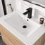 28 po Alberthe Luckey Meuble-lavabo mural simple en érable avec plateau en porcelaine et lavabo intégré en érable