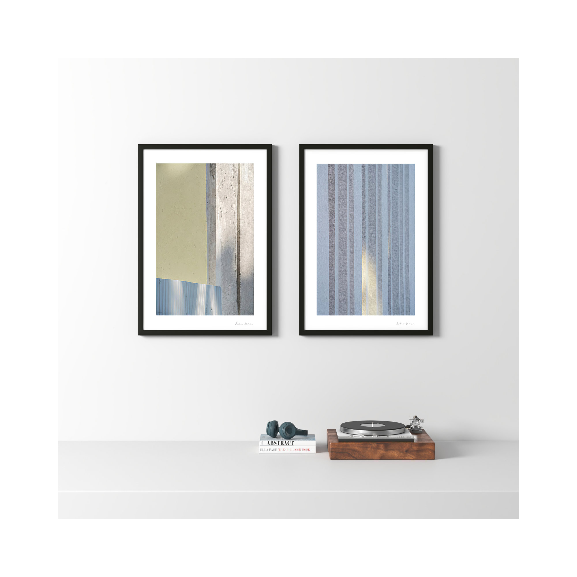 Sun And Concrete by Svetlana Smirnova, 38" H x 26.5" W x 1.25" D, Black