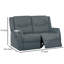 Ammy Manual Recliner Loveseat, 53In Solid Wood, Dark Faux Burlap-106065243