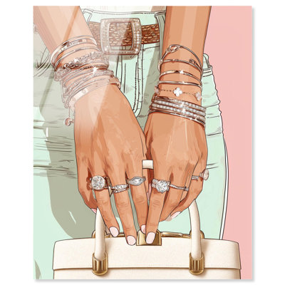 Her Favorite Jewelry Jeans Acrylic Print Fashion Art by Art Remedy