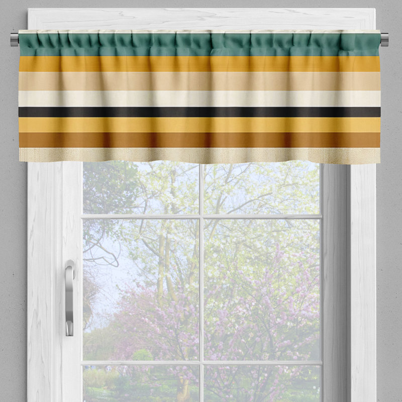 Striped Tailored Window Valance, 54" W x 18" L