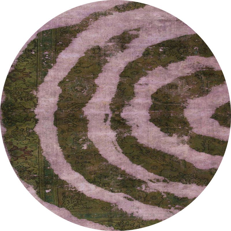 Slabtown Abstract Indoor Rug, Round 7'