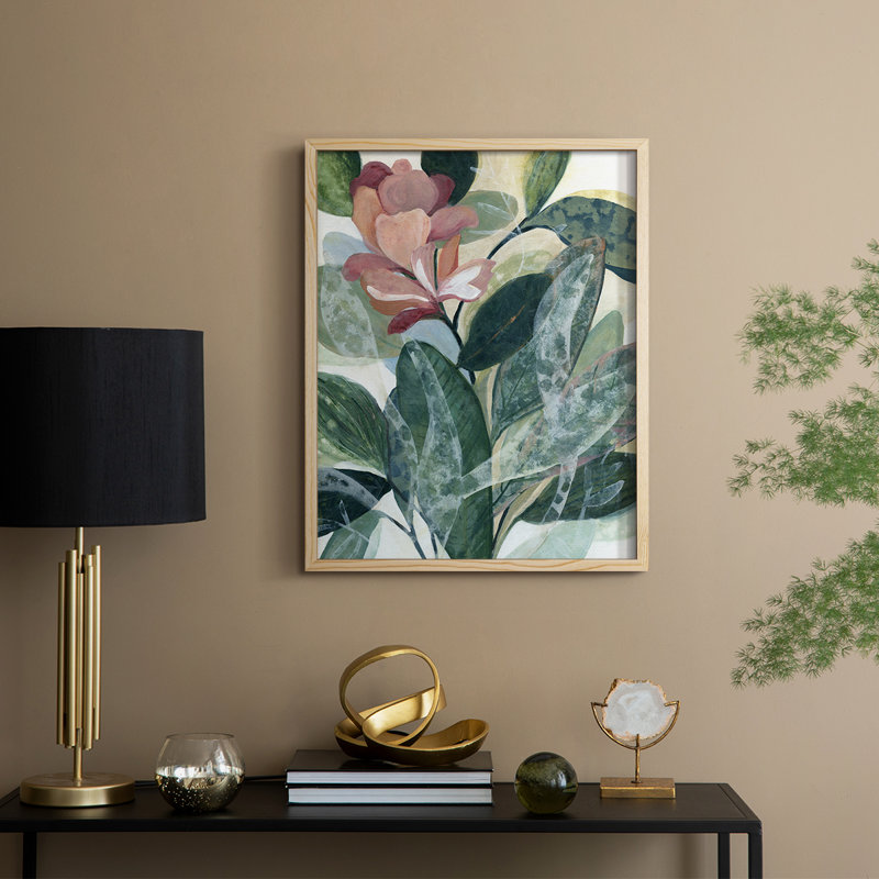 «Lush Gardens», reproduction encadrée - bois massif, Naturel, H 11 po x l 9 po