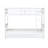 Twin Over Twin Bunk Bed with Trundle, Solid Rubber Wood Convertible Beds with Ladder & Safety Guardrails, White-11702533