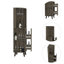 Armoire de coin Cincinatti, porte-gobelets, deux tablettes extérieures, un tiroir, quatre pieds - brun foncé