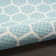 Kyee Geometric Reversible Indoor / Outdoor Area Rug in Aqua