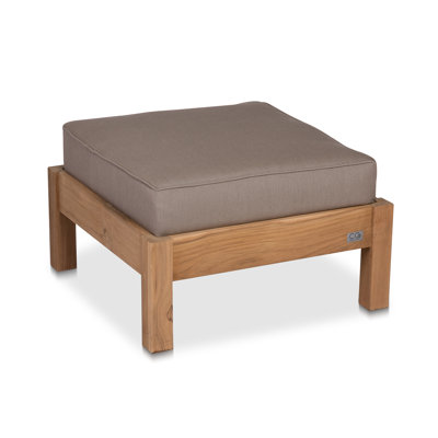 Jackson Teak Ottoman with Sunbrella® Cushion
