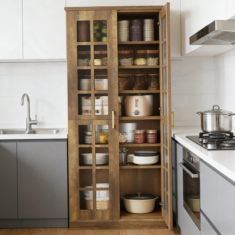 Tall Storage Cabinet,Spacious Kitchen Pantry,Kitchen Cupboard