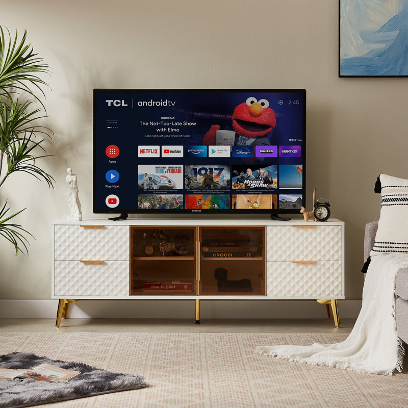 Meuble télé style moderne Modern, Blanc
