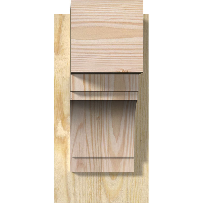 Persienne en bois Merced Block Rustic Timber, P 32 po x H 40 po, 6" W Douglas Fir (Rough Sawn)