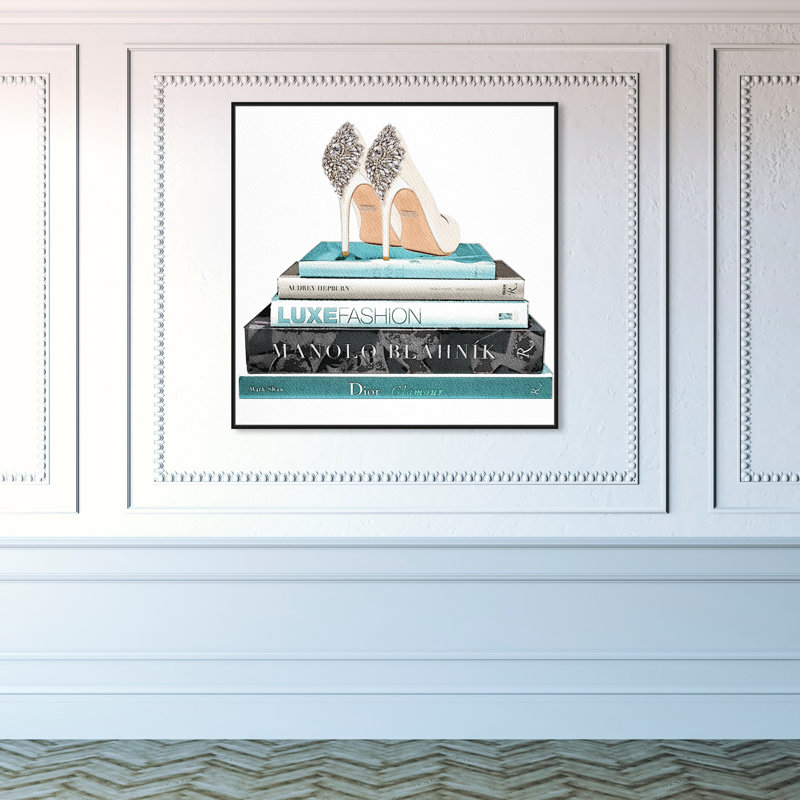 «Fashion and Glam Audreys High Heels», impression sur toile, H 16 po x l 16 po, Cadre noir