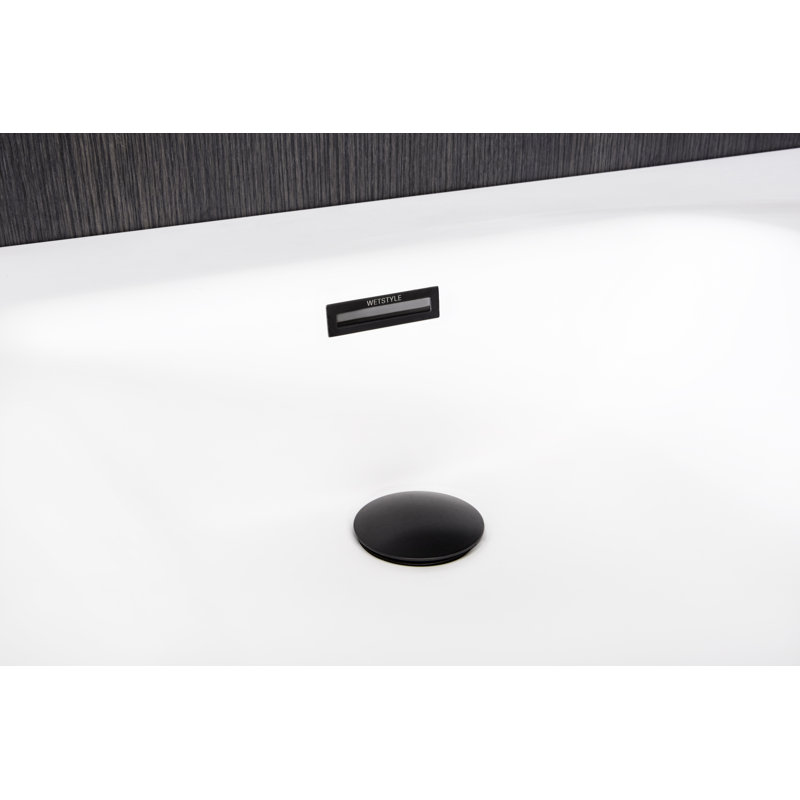 Straight 58.94'' L Soaking Bathtub, White True High Gloss, Polish Chrome