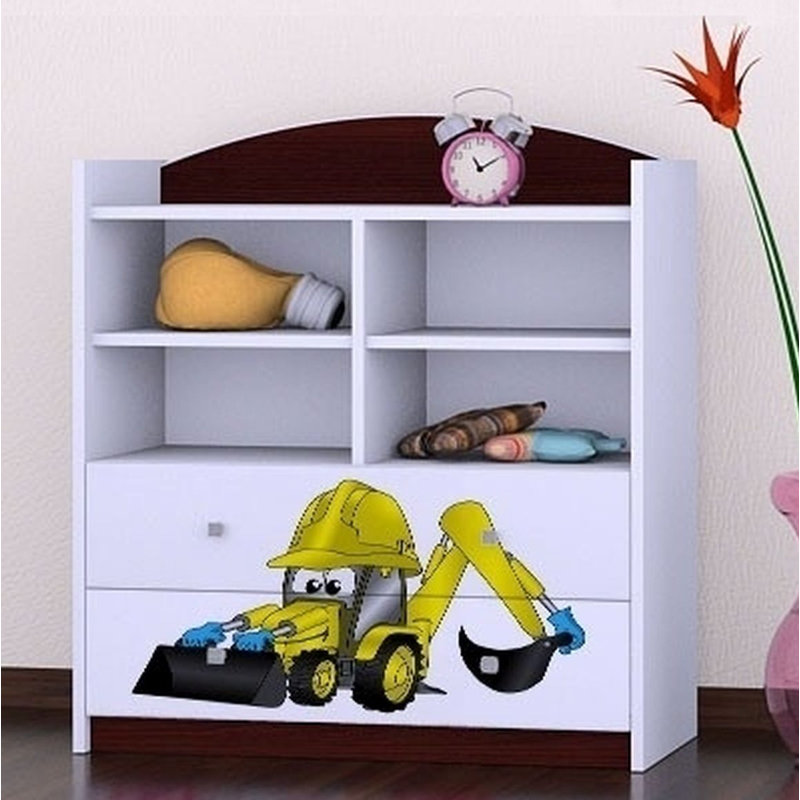 Ashlyn 96 cm H X 86 cm W Kids Cube Bookcase, Wenge