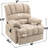 23" Seat Width and High Back Large Size Beige Chenille Power Lift Recliner Chair with 8-Point Vibration Massage and Lumbar Heating