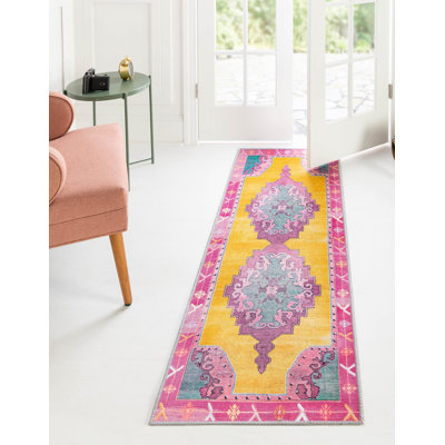 Tapis traditionnel jaune opie