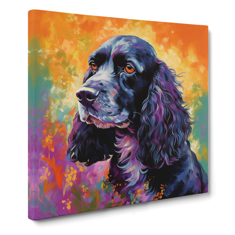 Cocker Spaniel Colour Field Painting - Print